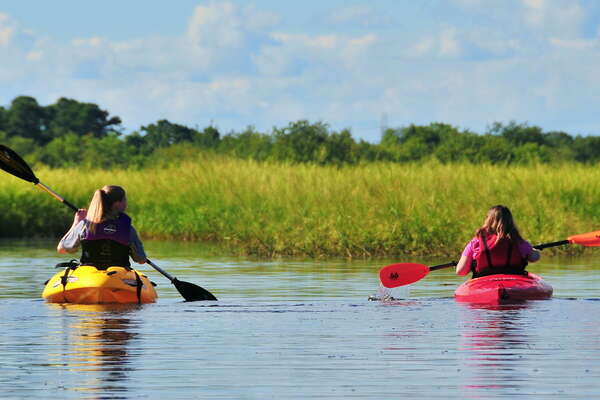 Paddling across the pond