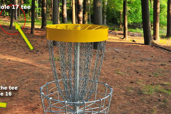 Walk between Hole 16 and 17