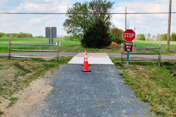 Current end of the trail - Davis Station Rd