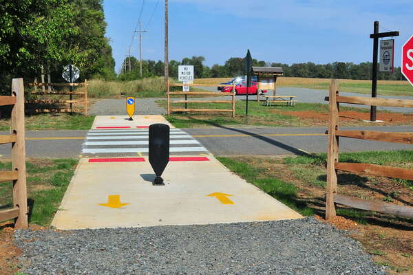 Crossing Jonathan Holmes Road / Parking Lot - Trail extends past this now