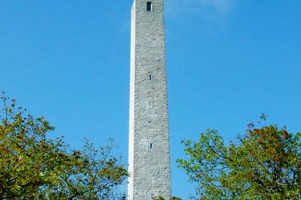 The monument from the parking lot